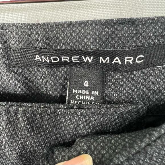 Andrew Marc Chino Dress Pants Women's Dark Gray Black Blend Stretch Mid Size 4 - Picture 9 of 9